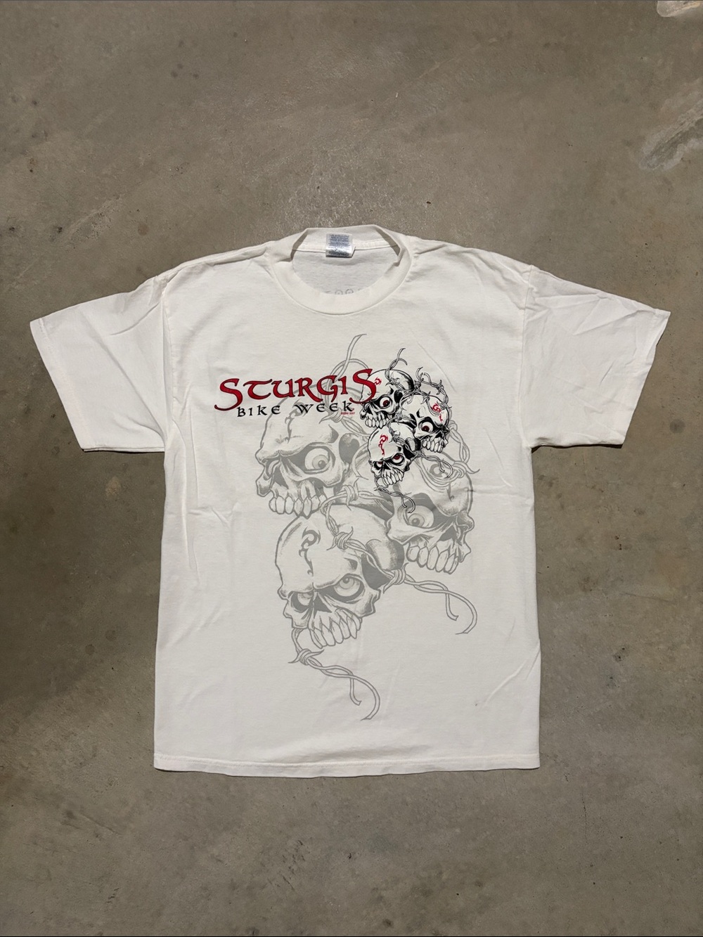 Vintage Y2K Skulls Grunge Emo Goth Short Sleeve Shirt